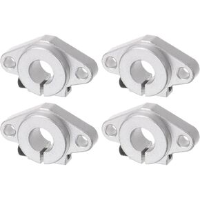 uxcell 4PCS SHF8 Linear Motion Rail Clamping Rod Rail Guide Support, Aluminum Mounting Bracket for 8mm Diameter Linear Motion Rod, Silver Tone in Saudi Arabia