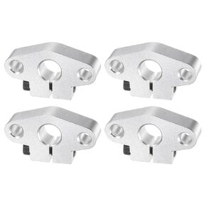 uxcell 4PCS SHF8 Linear Motion Rail Clamping Rod Rail Guide Support, Aluminum Mounting Bracket for 8mm Diameter Linear Motion Rod, Silver Tone
