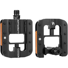 Mountain Bike Pedals- Aluminum Alloy Road Bike Pedals- Folding Mountain Bike Pedals- Anti- Skid Nails Bicycle Pedals- Universal Fit Fooker Pedals 9/16" Compatible