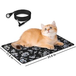 Grounding Mat Printed, 11.8 * 23.6 Universal Conductive Grounding mat for Bed, Earth Mat Grounding Pad for Better Sleep, Reduce Anxiety, Feet and Back Pain, Inflammation, Headache Relief