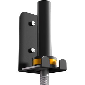 Single Barbell Holder Wall Mount Barbell Storage Holder with Black Powder Coated for Home Gym, Garage Gym(2 Pcs)