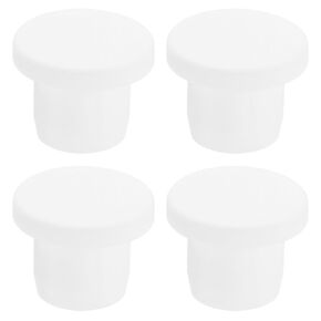 MECCANIXITY Silicone Rubber Hole Plug White Soft Flexible Stopper for 9-10mm Hole 4 Pieces