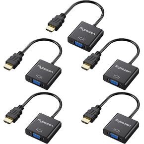 محول HDMI إلى VGA، محول HDMI إلى VGA مطلي بالذهب (ذكر إلى أنثى)، محول HDMI متوافق مع الكمبيوتر والكمبيوتر المحمول والكمبيوتر الشخصي والشاشة وجهاز العرض وHDTV وChromebook وRaspberry Pi وXbox والمزيد in Kuwait