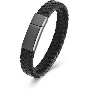 zeqingjw Cremation Urn Bracelet for Ashes Leather Memorial Urn Bangle Ashes Holder Stainless Steel Keepsake Bracelet for Human Pet with Fill Kit
