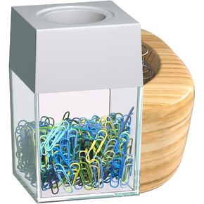 Extra Large Magnetic Paper Cilp Dispenser, 500 Clip Capacity, Black,1Pack