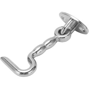 77.5mm/3.05 in Stainless Steel Boat Door Latch Hook with Eye Latch Heavy Duty Hook Eye Latch Solid Thickened Design for Boat Ship Yacht,for Door Window Cabinet
