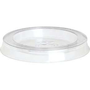 Eco-Products Compostable Clear Green PLA Plastic Portion Cup Lids, Case of 2000, Veridian, Fits 2-4oz Food Containers, Renewable Plant-Based, Disposable, ASTM Compliant, BPI-Certified