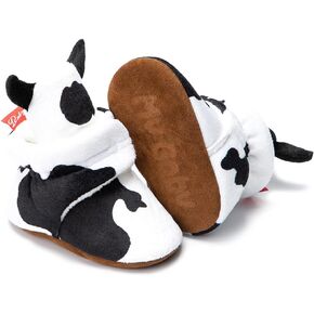 HsdsBebe Unisex Newborn Baby Cotton Booties Non-Slip Sole for Toddler Boys Girls Infant Winter Warm Fleece Cozy Socks Shoes in Kuwait