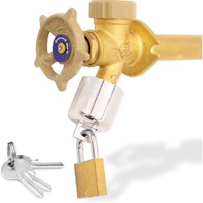 TRADESAFE Water Spigot Lock - Premium Hose Bib Lock, Faucet Locks Outdoor with Keyed Padlock, Outdoor Faucet Lock, Durable Outside Faucet Child Lock, Prevent Water Theft, Unauthorized Water Use