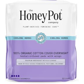 The Honey Pot Company - 120 ct - Herbal Panty Liners for Women - Everyday Liners - Infused w/Essential Oils for Cooling Effect & Organic Cotton Cover - Feminine Care - FSA & HSA Eligible
