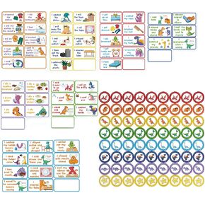 Blissful Diary Chore Chart for Kids, Magnetic Behavior Chart for Kids at Home w 72 Magnetic Stickers, Cute Dinosaur Theme Reward Chart for Toddlers, Dry Erase Responsibility Chart for Potty Training