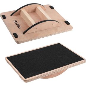 Balance Board Wobble Board for Adults Anti-Slip Balance Board for Physical Therapy Standing Desk Core Strength Wooden Balance Board