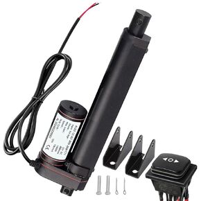 12 Inch Linear Actuator,1000N High Speed 10mm/s Heavy Duty 12V Linear Actuator,Instantaneous Waterproof Switch with Mounting Bracket,for Automotive (300mm)
