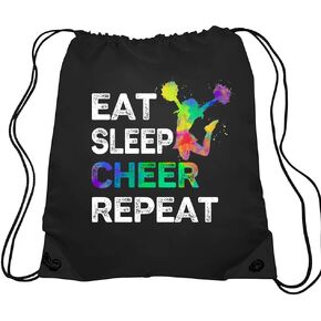 Haizct I'm A Cheer Drawstring Backpack, Cheerleading Drawstring Gym Bag for Cheerleaders Draw String Backpack Gym Sports Sack Bag Cheerleading Gifts for woman