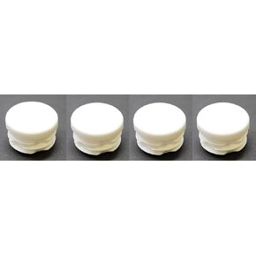 White 1" Round Tubing Plastic Hole Plug End Cap, 1 inch OD Tube Pipe Cover Plug, Heavy Duty Plastic Plug Cap Insert, Durable Chair Glide (4)