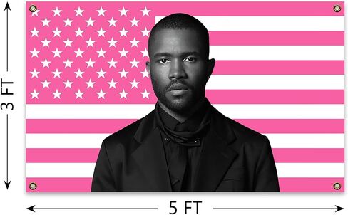 Generic Frank Music Album Ocean Funny Meme Flags 3 * 5 Feet Hippie Hanging Tapestries Wall Hanging Art Decoration for Living Room Bedroom, pink in Saudi Arabia