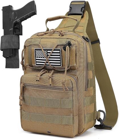 Tactical Sling Backpack Military Crossbody Bag Pack for Mens One Shoulder Holster Sling Bag 10L in Saudi Arabia