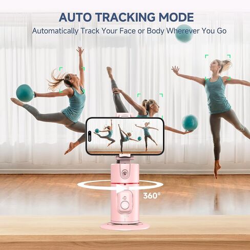 Auto Face Tracking Tripod, No App, Smart Shooting Phone Holder with Remote, 360° Rotation Body Phone Camera Mount with Phone Holder Body Smart Tracking Tripod for Vlog/TIK Tok in Kuwait