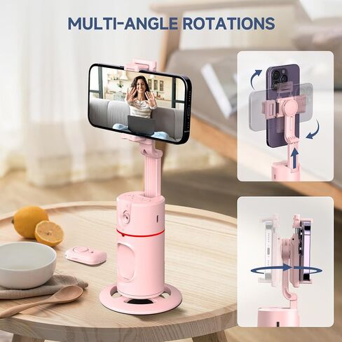 Auto Face Tracking Tripod, No App, Smart Shooting Phone Holder with Remote, 360° Rotation Body Phone Camera Mount with Phone Holder Body Smart Tracking Tripod for Vlog/TIK Tok in Kuwait