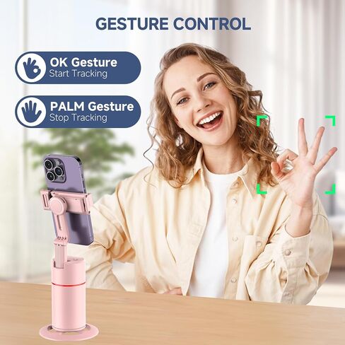 Auto Face Tracking Tripod, No App, Smart Shooting Phone Holder with Remote, 360° Rotation Body Phone Camera Mount with Phone Holder Body Smart Tracking Tripod for Vlog/TIK Tok in Kuwait
