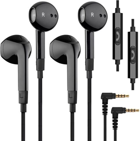 LUDOS FEROX Wired Earbuds in-Ear Headphones, 5 Year Warranty, Earphones with Microphone, Noise Isolation Corded for 3.5mm Jack Ear Buds for iPhone, Samsung, Computer, Laptop, Kids, School Students in Saudi Arabia