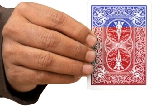 بطاقة تغيير اللون من MilesMagic Magician's وسيلة للتحايل على خدعة سحرية لراكب الدراجة الهوائية (بطاقة واحدة فقط) (الأحمر إلى الأزرق) in Saudi Arabia