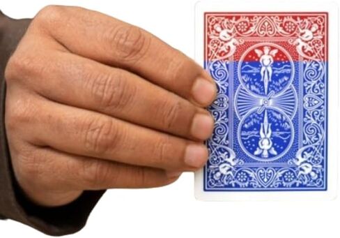 MilesMagic Magician's Color Changing Card Gimmick on Bicycle Rider Back Illusion Magic Trick (Only 1 Card) (Blue to Red) in Saudi Arabia