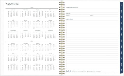 بلو سكاي 2024-2025 مخطط أسبوعي وشهري للعام الدراسي، تنظيم الجدول الزمني، لطلاب المدارس الثانوية، جيما، 8.5 بوصة × 11 بوصة in Saudi Arabia