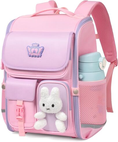 حقيبة ظهر VNINE للأطفال حقيبة ظهر للطلاب الابتدائية للبنين والبنات خفيفة الوزن للأطفال الصغار وحقائب كتب مدرسية سوداء مقاومة للماء للرعاية النهارية in Kuwait