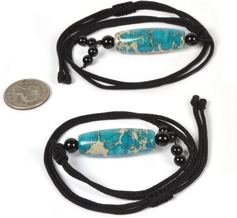 Justinstones Natural Tibetan Agate Evil Eye Cylinder Tube dzi Drum beads Pendant Hand Weaving Cord necklace 26 Inch in Kuwait