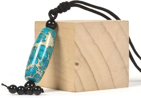 Justinstones Natural Tibetan Agate Evil Eye Cylinder Tube dzi Drum beads Pendant Hand Weaving Cord necklace 26 Inch in Kuwait