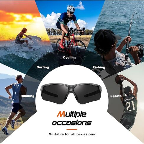 FAGUMA Polarized Sports Sunglasses for Men Women Fishing Cycling Running Golf Motorcycle TR90 Frame UV400 in Kuwait