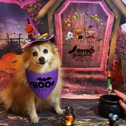 12 حزمة من عصابات الهالوين للعطلات للكلاب، مرايل على شكل مثلث قابل للعكس للكلاب، مريلة للكلاب من قماش باندانا مخصص قابل للتعديل مع أنماط بومة على شكل شبكة العنكبوت الخفافيش، 25 × 17 × 17 بوصة in Kuwait