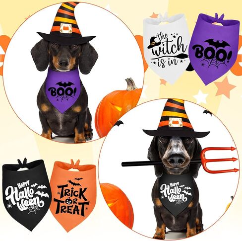 12 حزمة من عصابات الهالوين للعطلات للكلاب، مرايل على شكل مثلث قابل للعكس للكلاب، مريلة للكلاب من قماش باندانا مخصص قابل للتعديل مع أنماط بومة على شكل شبكة العنكبوت الخفافيش، 25 × 17 × 17 بوصة in Kuwait