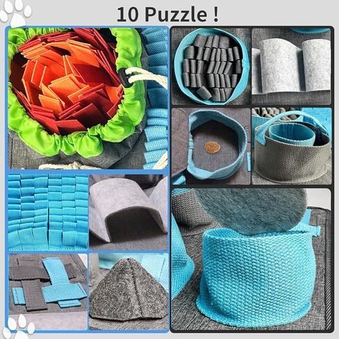 حصيرة سنفل للكلاب لعبة الشم التفاعلية لتغذية الكلاب، حصيرة ألغاز للكلاب تشجع مهارات البحث عن الطعام الطبيعية وألعاب التحفيز العقلي، حصيرة سنفل باللون الأزرق للكلاب (أحمر) in Kuwait