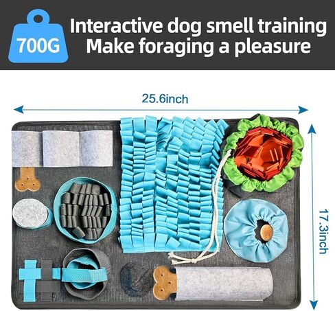 حصيرة سنفل للكلاب لعبة الشم التفاعلية لتغذية الكلاب، حصيرة ألغاز للكلاب تشجع مهارات البحث عن الطعام الطبيعية وألعاب التحفيز العقلي، حصيرة سنفل باللون الأزرق للكلاب (أحمر) in Kuwait