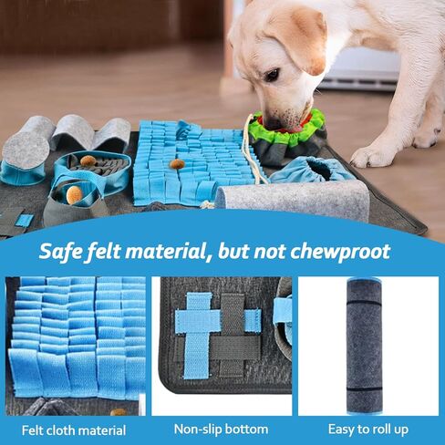 حصيرة سنفل للكلاب لعبة الشم التفاعلية لتغذية الكلاب، حصيرة ألغاز للكلاب تشجع مهارات البحث عن الطعام الطبيعية وألعاب التحفيز العقلي، حصيرة سنفل باللون الأزرق للكلاب (أحمر) in Kuwait