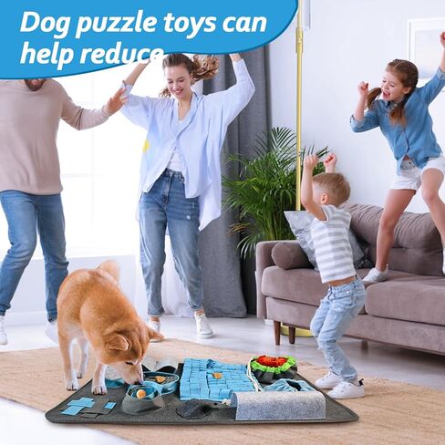 حصيرة سنفل للكلاب لعبة الشم التفاعلية لتغذية الكلاب، حصيرة ألغاز للكلاب تشجع مهارات البحث عن الطعام الطبيعية وألعاب التحفيز العقلي، حصيرة سنفل باللون الأزرق للكلاب (أحمر) in Kuwait