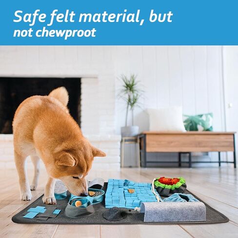 حصيرة سنفل للكلاب لعبة الشم التفاعلية لتغذية الكلاب، حصيرة ألغاز للكلاب تشجع مهارات البحث عن الطعام الطبيعية وألعاب التحفيز العقلي، حصيرة سنفل باللون الأزرق للكلاب (أحمر) in Kuwait