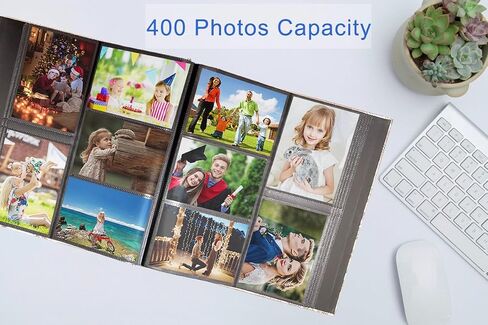 ألبوم صور مقاس 4 × 6 - كتاب صور بسعة كبيرة 400 جيبًا لصور إجازة الذكرى السنوية للزفاف العائلي (وردة ذهبية شامبانيا) in Saudi Arabia