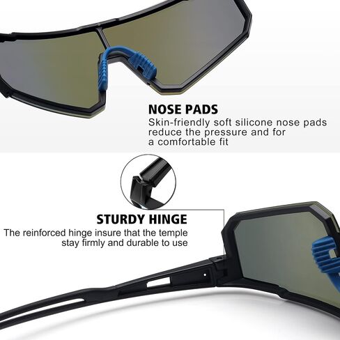 STORYCOAST Polarized Sports Sunglasses for Men Women,Driving Fishing Cycling Mountain Bike Sunglasses UV400 Protection in Saudi Arabia