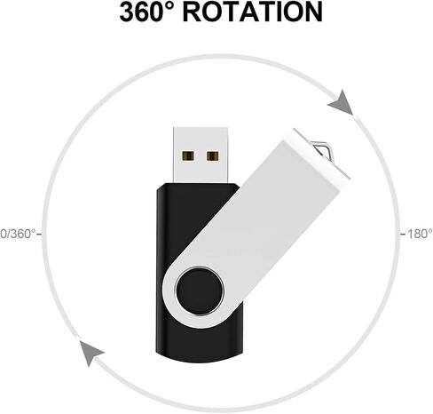 محركات أقراص فلاش 4 جيجا بايت، 5 عبوات، محرك فلاش Alihelan USB USB 2.0، محرك إبهام دوار، عصا ذاكرة U، محرك أقراص القفز مع مؤشر LED (5 ألوان مختلطة: أسود وأحمر وأرجواني وأصفر وأبيض، 4G) in Saudi Arabia
