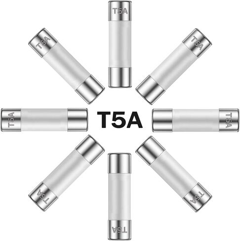 10A 250V 6x30MM Slow Blow Ceramic Fuses 10 Amp 250 Volt 0.24 x 1.18 Inch Time Delay Tube Fuse T10AL250V (Pack of 10Pcs) in Saudi Arabia