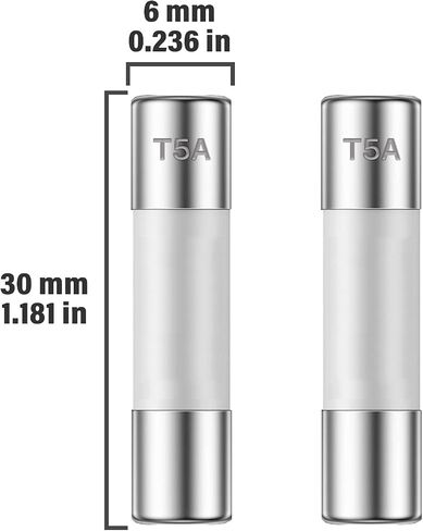 10A 250V 6x30MM Slow Blow Ceramic Fuses 10 Amp 250 Volt 0.24 x 1.18 Inch Time Delay Tube Fuse T10AL250V (Pack of 10Pcs) in Saudi Arabia