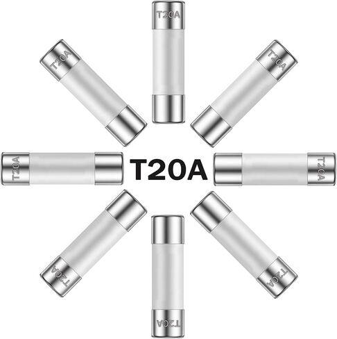 10A 250V 6x30MM Slow Blow Ceramic Fuses 10 Amp 250 Volt 0.24 x 1.18 Inch Time Delay Tube Fuse T10AL250V (Pack of 10Pcs) in Saudi Arabia