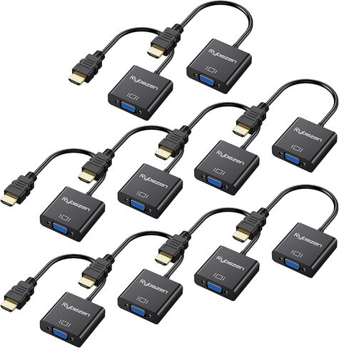 HDMI to VGA Adapter, Gold-Plated HDMI to VGA Converter (Male to Female), HDMI Adapter Compatible for Computer, Laptop, PC, Monitor, Projector, HDTV, Chromebook, Raspberry Pi, Xbox and More in Kuwait