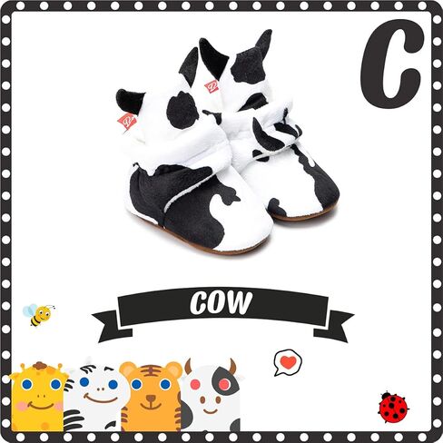 HsdsBebe Unisex Newborn Baby Cotton Booties Non-Slip Sole for Toddler Boys Girls Infant Winter Warm Fleece Cozy Socks Shoes in Kuwait