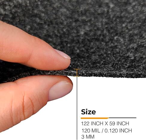 Siless 59"x122" Black Underfelt Carpet for Speaker, Sub Box Carpet, Auto, RV, Boat, Marine, Truck, Car Trunk Felt Fabric Material in Saudi Arabia