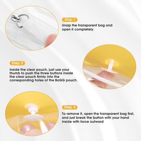 DABASHAN 4 Packs Clear Bogg Beach Tote Bag Accessories-clear Designer Zipper Insert Bag Travel Cellphone Makeup Clean Toiletry Brush Organizer Cosmetic Divider Storage Inner Pouch in Kuwait