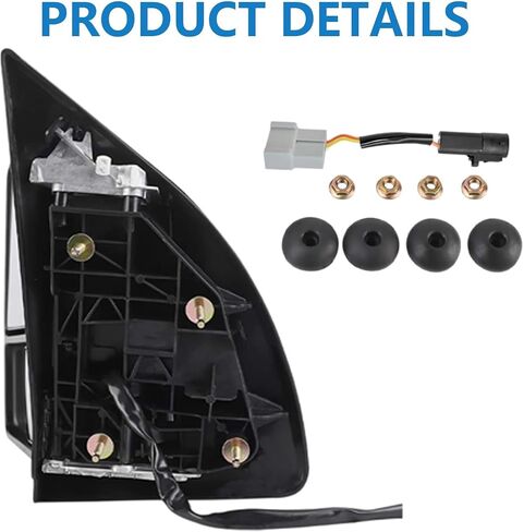 مجموعة مرايا السحب اليسرى واليمنى لـ 99-07 F-250 F-350 F-450 F-550 SUPER DUTY، 01-05 Excursion، تسخين الطاقة، مع ضوء إشارة الدخان، جانب الراكب الأسود LH RH in Kuwait